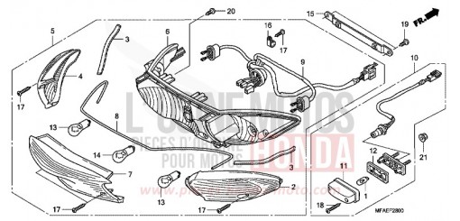 REAR COMBINATION LIGHT CBF1000AA de 2010